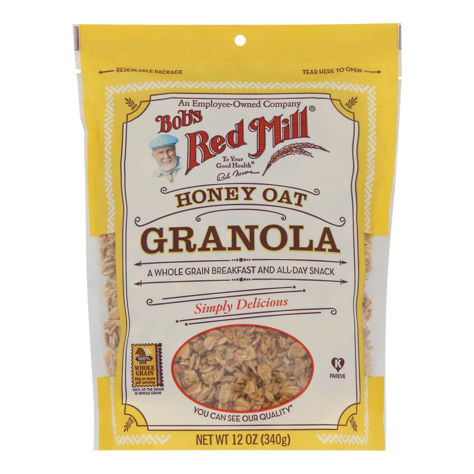 (Price/Case)Bob'S Red Mill Honey Oat Granola 12 Ounce Bag - 4 Per Case