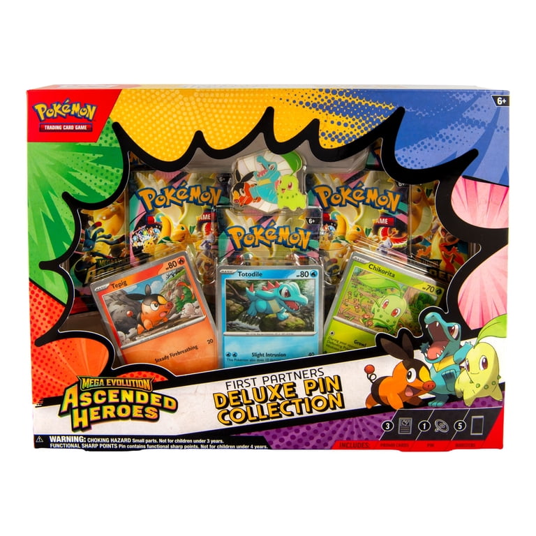 Pokemon Trading Card Games Mega Evolution Ascended Heroes First Partners Deluxe Pin Collection