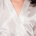 thumbnail image 4 of Robes de Fille Paon Floral & Couleur Unie Satin Soie Cadeau de Mariage Kimono Robe de Nuit, 4 of 6