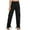 Black, variant on Teissuly Jeans for Women Solid Pants Hippie Punk Trousers Streetwear Jogger Pocket Loose Overalls Long Pants, Size S-2XL
