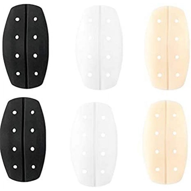 3 pares de almohadillas de silicona para tirantes de sujetador, almohadillas antideslizantes para aliviar el dolor en los hombros, 9 x 5 cm, soporte para almohadillas para tirantes de sujetador