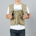 thumbnail image 6 of HOOMEUMY Mens Pockets Vest Quick Dry Design Casual Workout Sleeveless Clothes Fashion 2025 Trendy Classic Solid Coat V-Neck Jacket Yellow XXL, 6 of 7