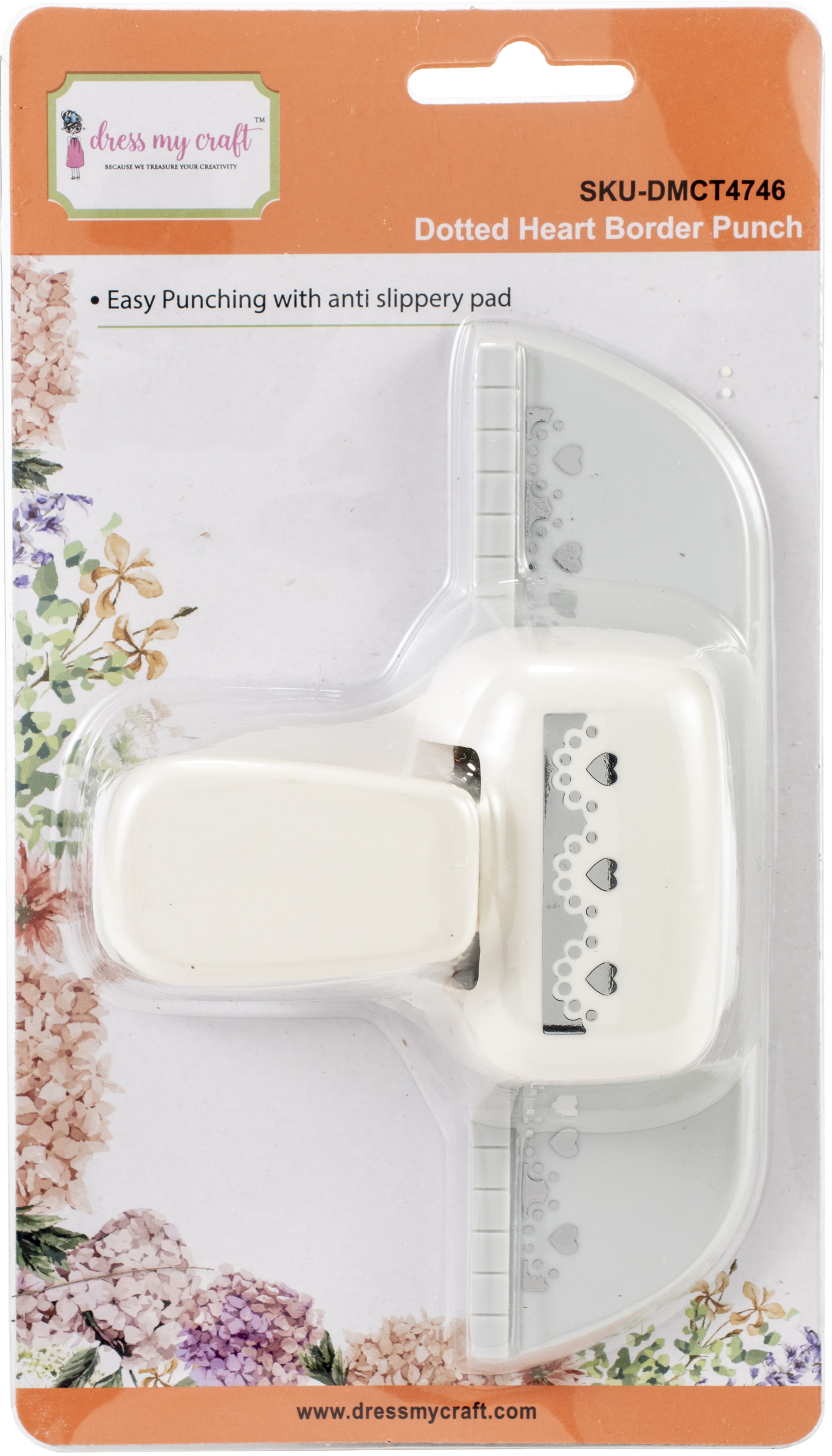 Dress My Craft Paper Punch-Dotted Heart Border Punch
