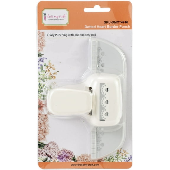 Dress My Craft Paper Punch-Dotted Heart Border Punch