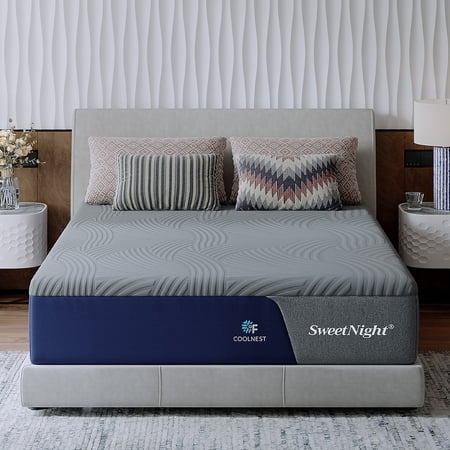 Sweetnight CoolNest Memory Foam Queen Size Mattress 13 inch Cooling Gel Mattresses in a Box,CertiPUR-US Certified,Scientific Support,Medium