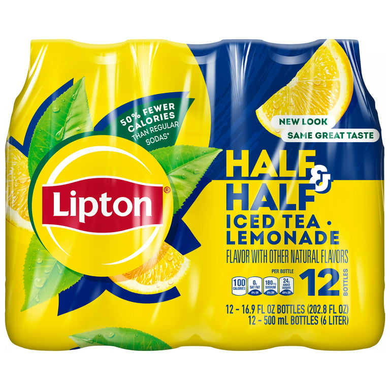 Lipton Half & Half Iced Tea and Lemonade, 16.9 oz, 12 Pack Bottles 