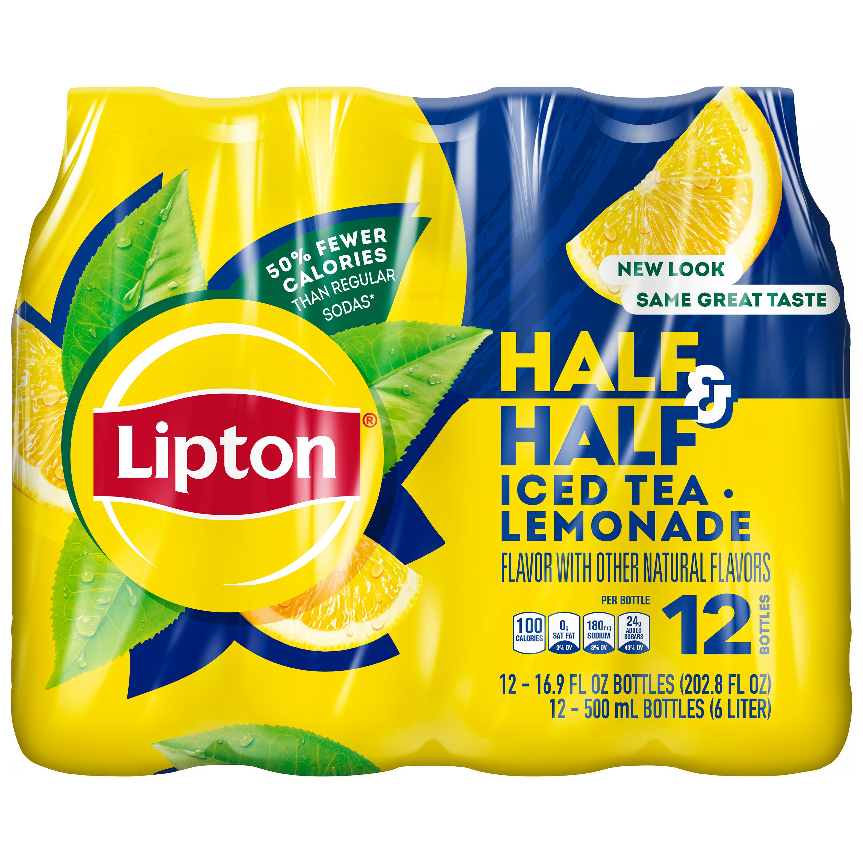 Lipton Half & Half Lemonade Iced Tea, 16.9 fl oz, 12 Pack Bottles - image 2 of 6