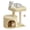 Sand Beige, variant on Feandrea Cat Tree Tower with Sisal Scratching Post, Cat Condo with Padded Perch, for Small Spaces, Kittens, Grass Green and Camel Brown