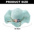 thumbnail image 2 of Sombrero de paja con ala ondulada para mujer, con circunferencia de 56-58 cm, para verano, para exteriores, para viajes, 2 of 5