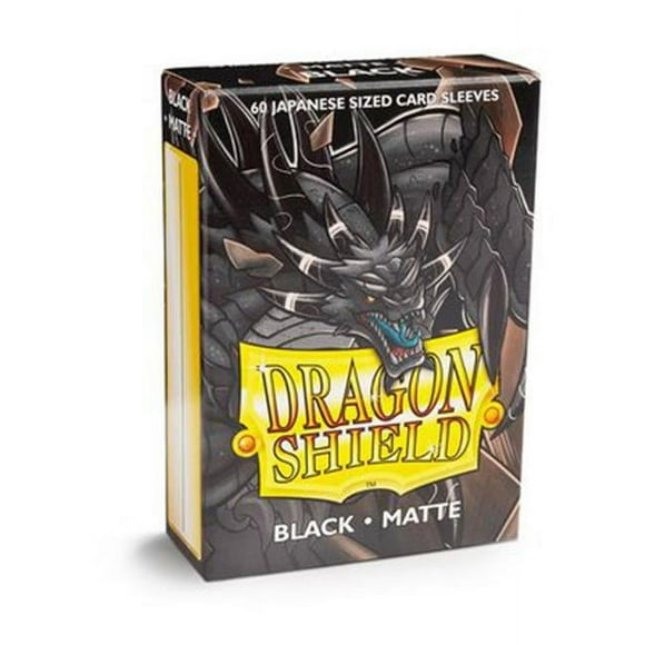 Arcane Tinmen ATM11102 Bouclier Dragon Pochettes Japonaises, Noir Mat - 60 Unités