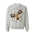 thumbnail image 1 of Awkward Styles Ugly Christmas Deer Sweatshirt Funny Christmas Sweaters for Women Men's Ugly Christmas Sweater Reindeer Xmas Outfit Funny Xmas Gifts Holiday Party Outfit Christmas Reindeer Sweatshirt, 1 of 5