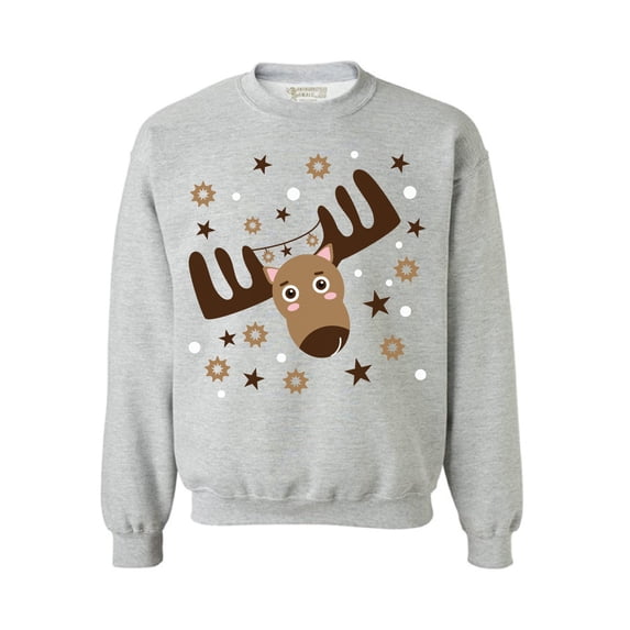 Awkward Styles Ugly Christmas Deer Sweatshirt Funny Christmas Sweaters for Women Men's Ugly Christmas Sweater Reindeer Xmas Outfit Funny Xmas Gifts Holiday Party Outfit Christmas Reindeer Sweatshirt