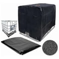 thumbnail image 1 of IBC Tank Cover Tarpaulin - 116x100x120cm Waterproof UV-Resistant Protector for 1000L Containers (Black)_MM2, 1 of 5