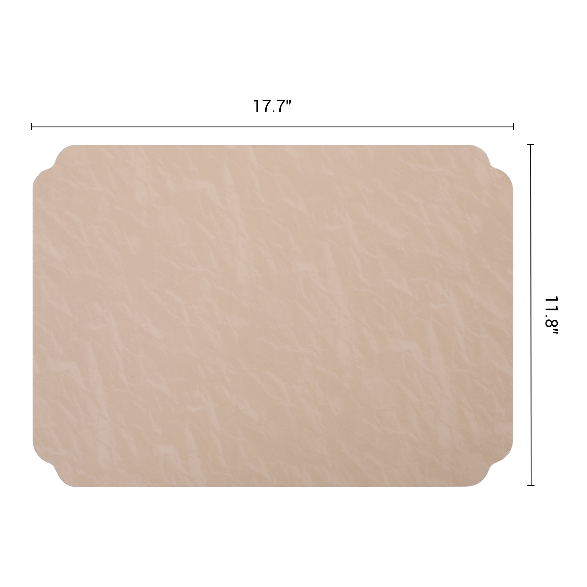 Unique Bargains 4Pcs Faux Leather Table Decor Placemats Milk Tea 17.7x11.8inch