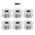 thumbnail image 3 of 50Pcs Sewing Machine Bobbin Flat Car Lockstitch Spool Plastic Anti Broken Thread Winder Lock Cylinder Sewing Bobbin Sewing Spool Sewing Machine Bobbins, 3 of 8