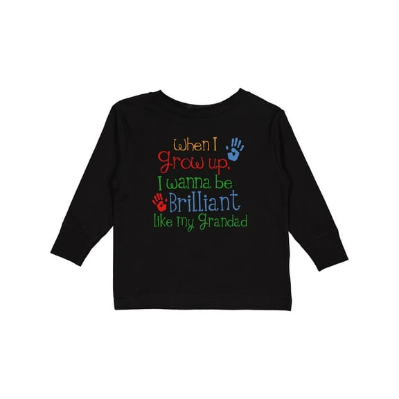 Inktastic Brilliant Like My Grandad Boys or Girls Long Sleeve Toddler T-Shirt