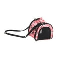 thumbnail image 3 of balikha Hamster Carrier Bag of Guinea Pig Carriers Portable Breathable Mesh Outside -bags -travel Bag for Small Animals Hamster Sugar Glider Pink Flower, 3 of 9