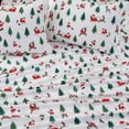 thumbnail image 2 of Great Bay Home Turkish Cotton Printed Flannel Sheet Set  (Twin XL, Print - Santa), 2 of 5