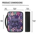 thumbnail image 6 of ZUXONGSY French Bulldog Flower Print Bible Cover for Women Men Bible Case Bible Carrying Case with Handle Large Church Bag Zippered Bible Tote Bible Gift Handbag, 6 of 7