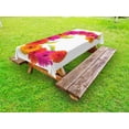 thumbnail image 1 of Letter C Outdoor Tablecloth, Vivid Floral Bouquet Blossom Season Inspired Florets with Tulip Flower, Decorative Washable Fabric Picnic Table Cloth, 58 X 84 Inches,Orange Hot Pink Green, by Ambesonne, 1 of 2