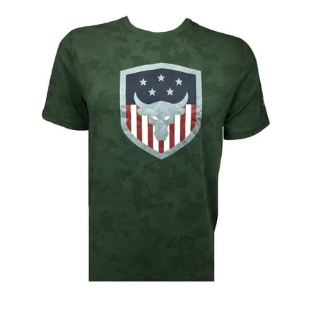 Under Armour Men's UA Project Rock Graphic Army Green Shirt S 1320051-331