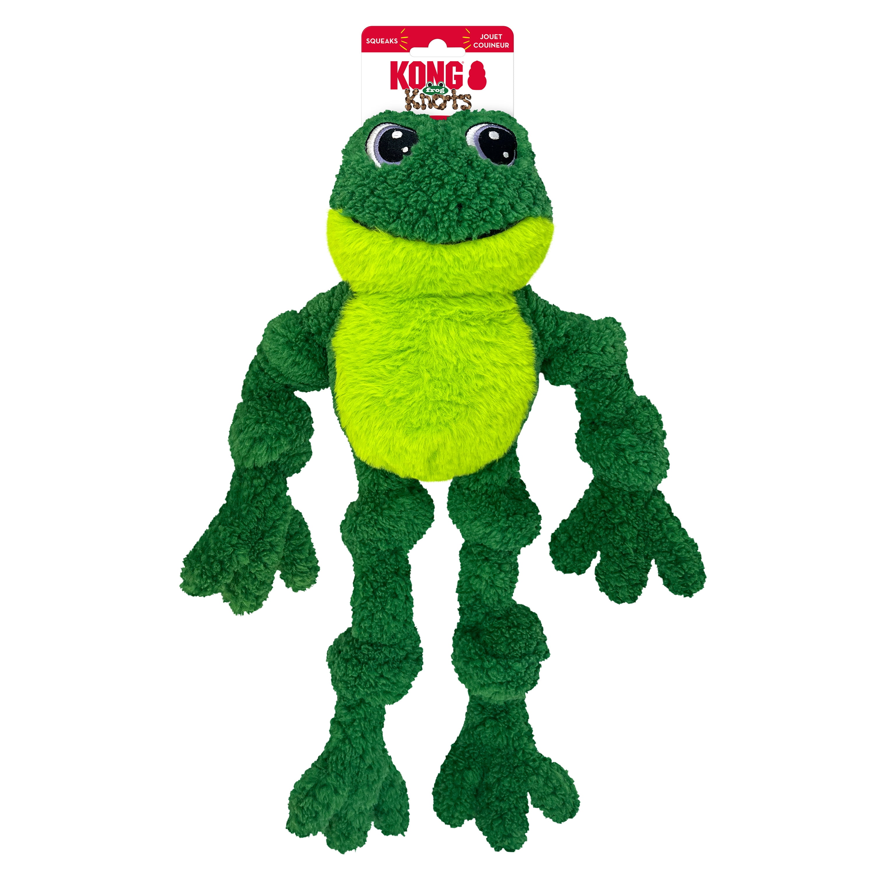 KONG® Knots Squeaker Dog Toy, Frog, Large/Extra Large