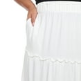 thumbnail image 5 of White Mark Women’s Plus Size Soft Tiered Maxi Skirt, 5 of 6