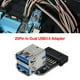 thumbnail image 3 of Adaptador de placa base USB 3.0 de 20 pines hembra a USB 3.0 doble tipo A hembra (B), 3 of 8