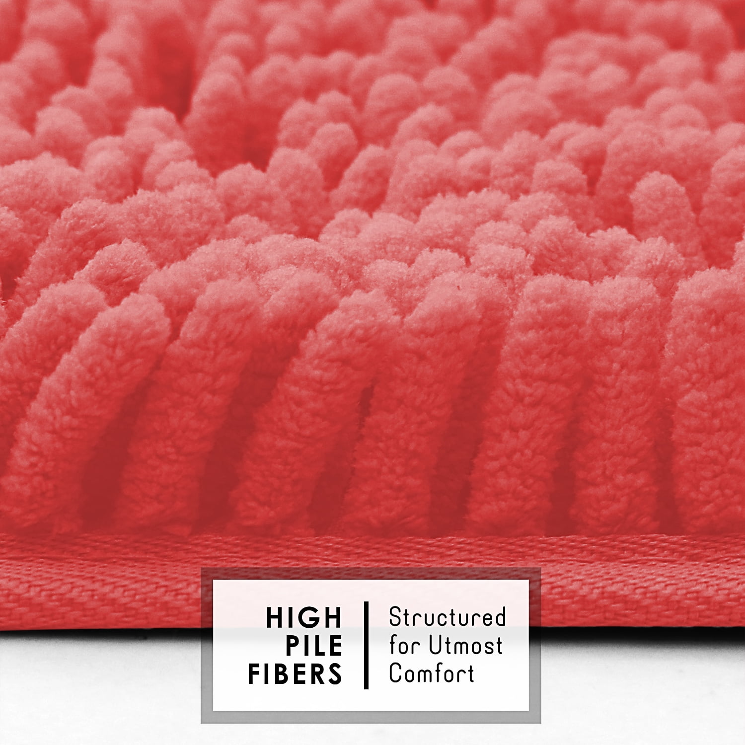 Lammaloe Chenille Bathroom Rugs Non Slip Bath Mat, 20x32 Ultra Absorbent, Bath Mats for Bathroom, Pink