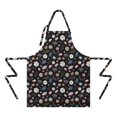 thumbnail image 2 of Pioneer Flower Floral Print Pattern Apron for Women and Men, Cotton Linen Waterproof with Pockets, Adjustable, 33x27 Inch for Kitchen, Gardening, BBQ, Salon, 2 of 6