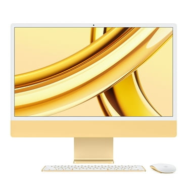 Restored 2023 Apple iMac 24-inch with M3 Chip, 8-Core CPU, 10-Core GPU, 8GB RAM, 256GB SSD, Yellow (Refurbished)