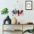 thumbnail image 2 of Leyfeng Multicolor Birds on a Wire High Stained Acrylic Suncatcher Window Hangings 7 Birds Pendant Ornaments for Windows Doors Garden Home Spring Decorations, 2 of 8