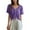 Purple Juniors Beach Crochet Tops, variant on BSDJILFG Summer Crochet Top for Juniors Beach Cover Ups Hollow Out Short Sleeve V-Neck Ruched Crop Tops
