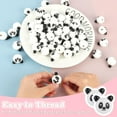 thumbnail image 3 of Round Wooden Beads Cat Panda Girl Smiling Face Wood Balls for DIY Jewellery Luck, 3 of 7