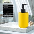 thumbnail image 4 of ABCISI Hand Soap Dispenser Bathroom, Modern Ceramics Dish Soap Dispenser with Pump Refillable Liquid Soap Bottles,12 oz Matt Color Kitchen and Bathroom Lotion Soap(Yellow), 4 of 7