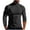 Black, variant on Men's Casual Undershirt Half Mock Neck Basic Long Sleeve Trendy Pullover Sports Tops
