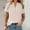 Khaki(New), variant on PNTUTB Women's Minimalist Solid Color V Neck Button Front Pullover Short Sleeve Basic Versatile T Shirt