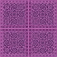 thumbnail image 1 of Ahgly Company Machine Washable Indoor Square Transitional Dark Magenta Purple Area Rugs, 4' Square, 1 of 7