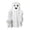 White Ghost Walking Dog, variant on 2026 Halloween Ghost Walking Dog Statue: Ghost Walking His Ghost Dog Halloween Decor Ghost Dog Statues Spooky Ghost Dog Halloween Figurine Home Tabletop Decorations