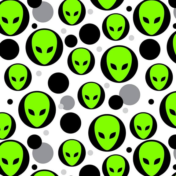Alien Head Roswell Premium Gift Wrap Wrapping Paper Roll Pattern