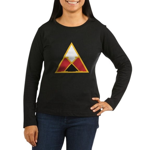 CafePress - Delta Chi Associate Member Pin Long Sleeve T Shirt - Women's Long Sleeve Graphic Tee Casual Fit