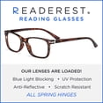 thumbnail image 4 of Readerest Blue Light Blocking Reading Glasses Bourbon Tortoise 100, 4 of 6