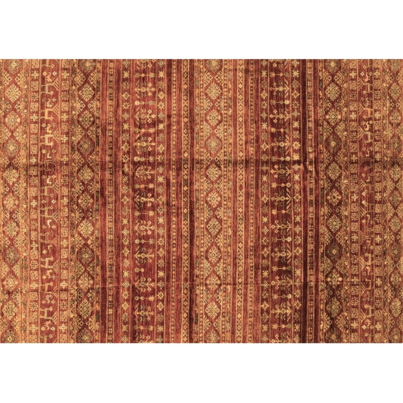 Ahgly Company Indoor Rectangle Abstract Brown Modern Area Rugs, 2' x 4'