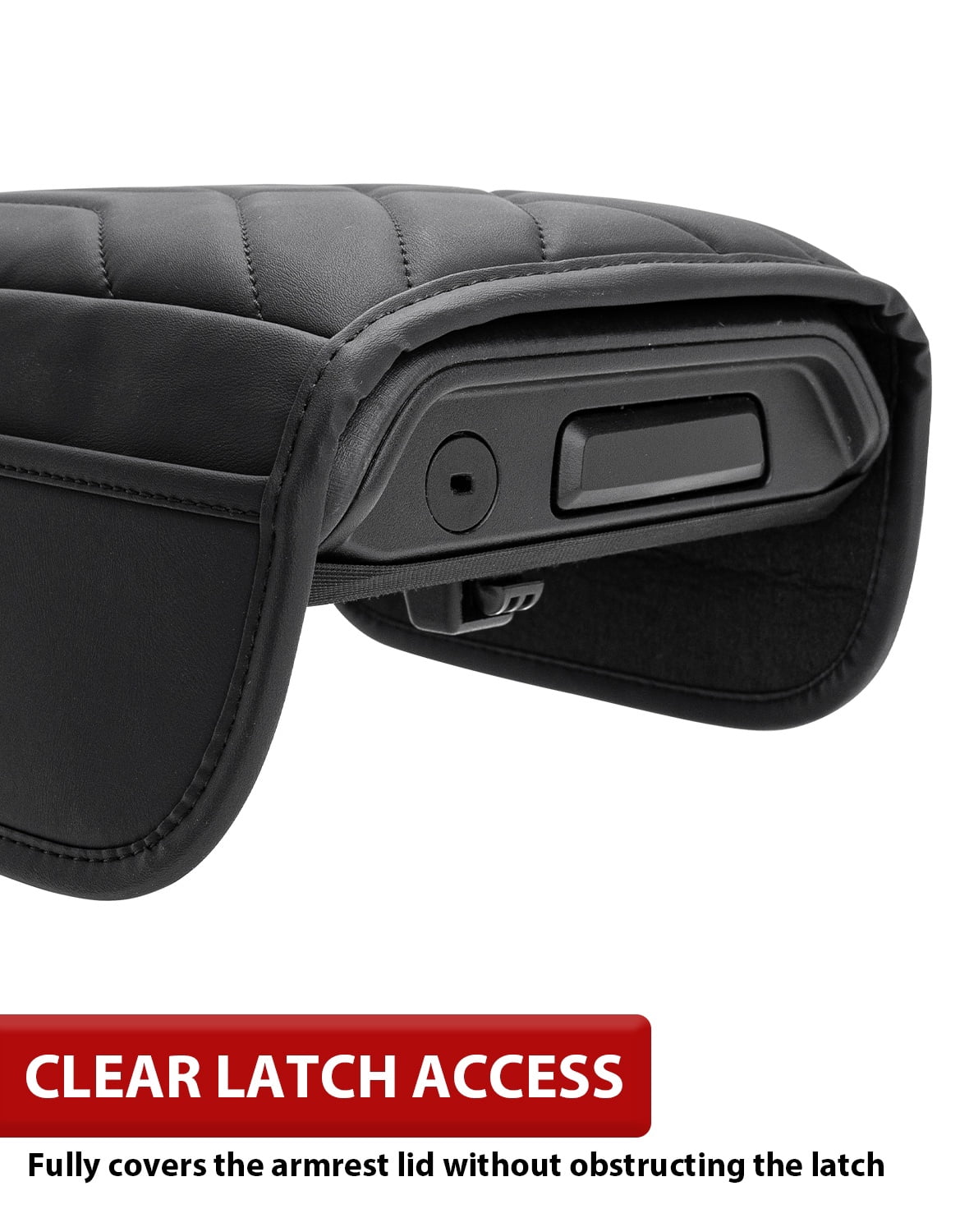 KBH Center Console Armrest Cover for Ford Bronco Accessories 2021-2026 2/4-door with Side Pockets, Leather Middle Console Lid Protector Cushion Pad