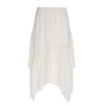 thumbnail image 4 of Women Boho Long Skirts Elastic Waist Chiffon Bohemian Midi Skirts Irregular Skirts Aesthetic Clothes, 4 of 6