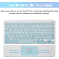 thumbnail image 5 of KOMI Wireless Keyboard Case with Touchpad for iPad 10.2" 9th 8th 7th Generation, Detachable Bluetooth Keyboard with Pencil Holder for iPad 10.2 Inch/iPad Air 10.5"(3rd Gen)/iPad Pro 10.5 in, Blue, 5 of 5