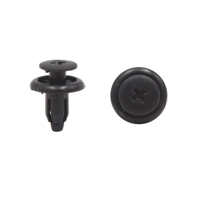 20Pzas Remaches Clips de Plástico Vehículo Coche Negro del Guardabarros Sujetador Tipo Empuje 6mm