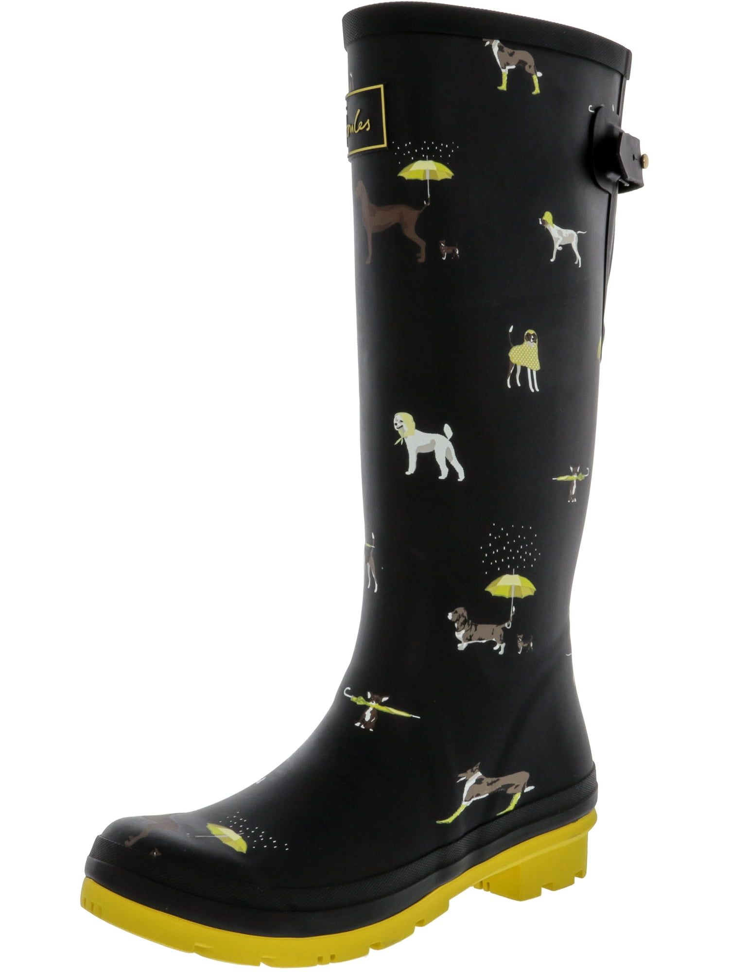 dog print rain boots
