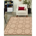 thumbnail image 6 of Unique Loom Outdoor Trellis Collection Area Rug - Geometric (7' 1" x 10' Rectangle Beige/Brown), 6 of 7