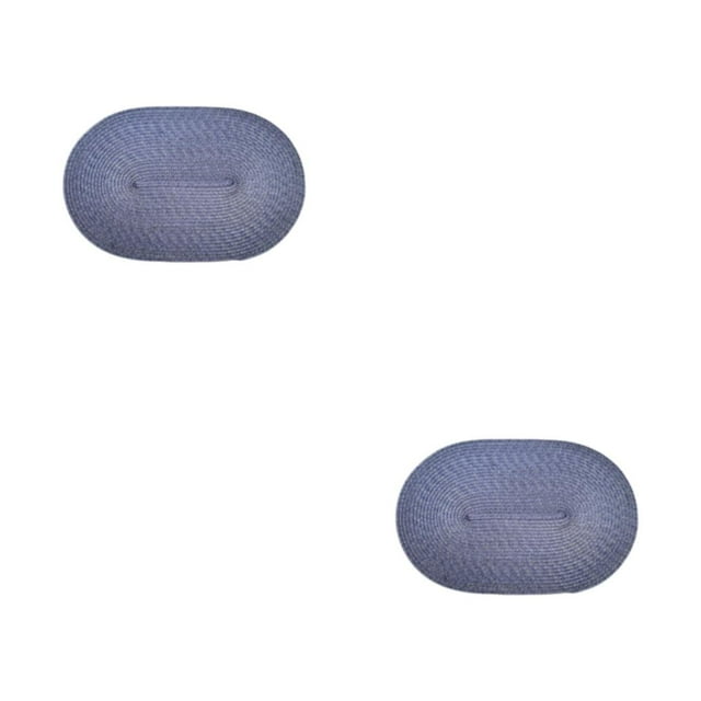 relayinert Wide Application Bowl Dish Pad Mat Waterproof And Easy To Clean Place Mat For Dining Table Waterproof Set Place Mat dark blue 2Set